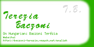 terezia baczoni business card